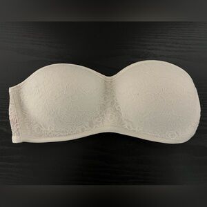 Victoria's Secret Pink White Lace Strapless Bandeau
